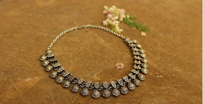 Khwab ✽ Antique Finish White Metal ✽ Necklace { 16 }